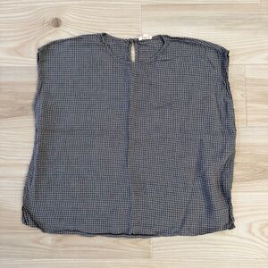 Eileen Fisher Puckered Organic Linen Square Top